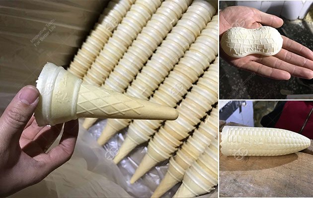 Fazendo casquinhas de sorvete Fazendo casquinhas de sorvete