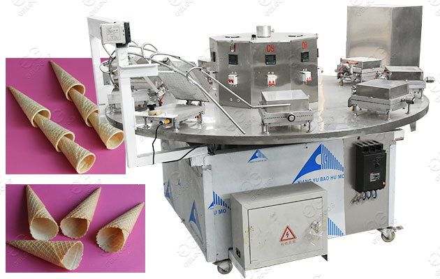 Máquina industrial para assar casquinhas de sorvete