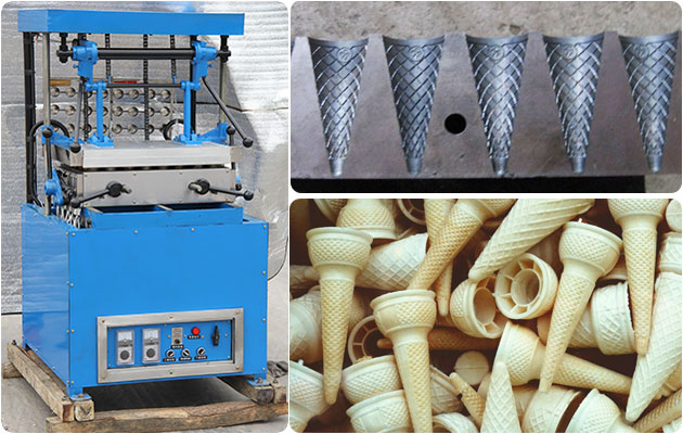 Máquina para fazer casquinhas de biscoito e sorvete 800 peças/hora Máquina para fazer casquinhas de biscoito e sorvete 800 peças/hora