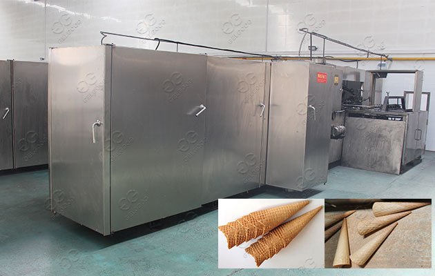 Fabricante de linha de processamento de cones de waffle