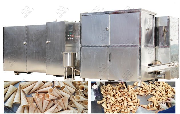 Preço da linha de processamento de cones de waffle