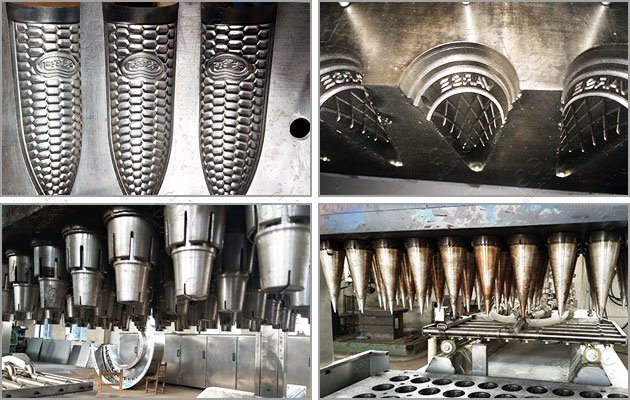 M&aacute;quina de fazer casquinhas de sorvete com diferentes moldes