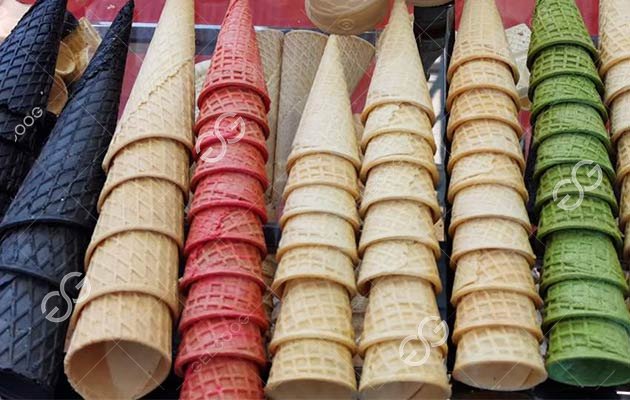 Máquina automática de fazer casquinhas de waffle