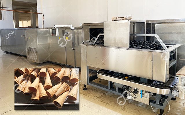 M&aacute;quina autom&aacute;tica para fazer casquinhas de waffle